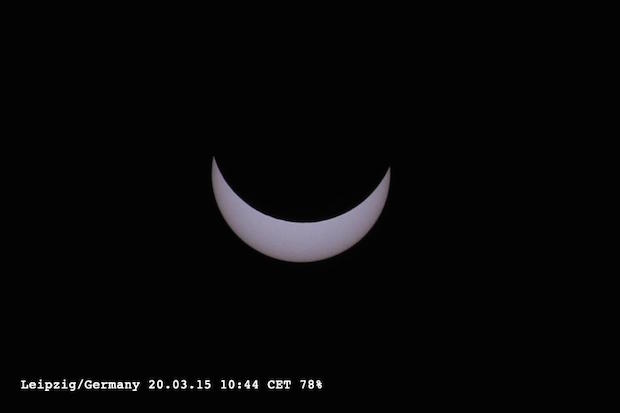 Manuela (@Abana09) from Leipzig in Germany saw a fantastic partial eclipse.