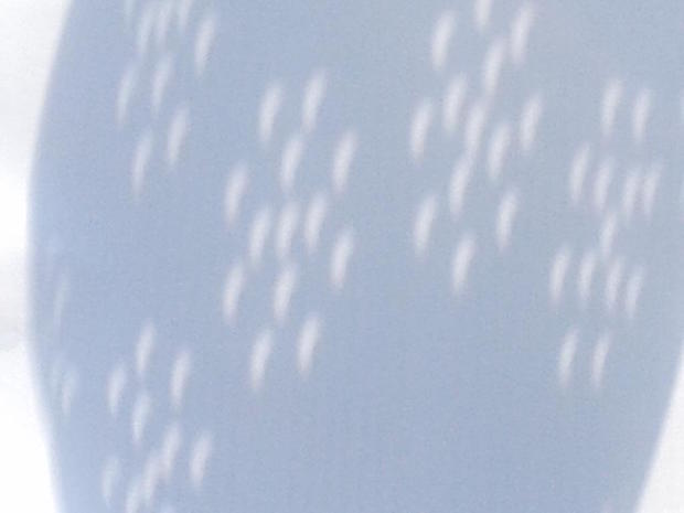 The Society for Popular Astronomy's Mandy Bailey (@mandybailey2) recorded the eclipse by using a colander as a pinhole camera.