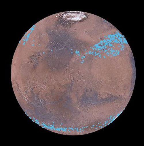 Mars has belts of glaciers composed of water ice Astronomy Now